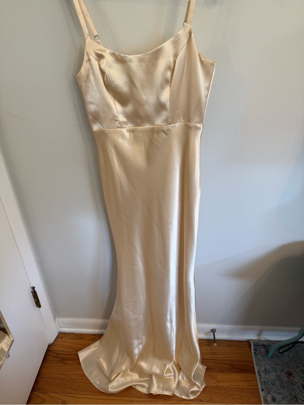 Gold Satin Formal Dress